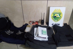 Munições e coletes balísticos são apreendidos pela PM em Maringá (PR)
