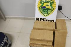 BPFron apreende mais de 15 quilos de maconha no Oeste do estado; a droga seria levada para o Rio Grande do Sul
