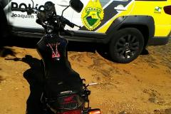 Um dia após roubo, motocicleta é recuperada em Joaquim Távora, no Norte Pioneiro