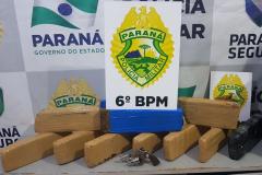 Aproximadamente 10 quilos de maconha são apreendidos em Cascavel (PR); dois suspeitos são encaminhados