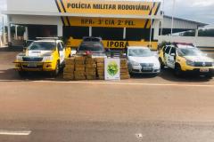 Mais de meia tonelada de maconha é apreendida pelo BPRv em situações distintas no Noroeste do estado