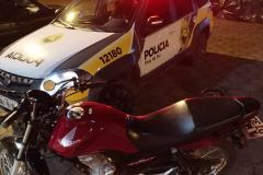 Motocicleta furtada em Arapoti é recuperada pela PM em Piraí do Sul (PR)
