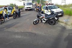 Blitz da PM em Santo Antônio da Platina (PR) resulta na apreensão de cinco motocicletas
