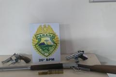 Após denúncia de violência doméstica, três armas de fogo são apreendidas em Telêmaco Borba (PR),