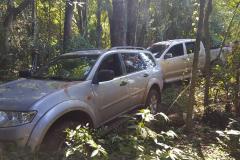 Dois carros roubados são recuperados em assentamento, no Norte do estado