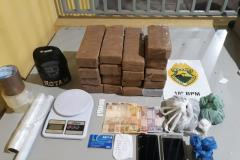 No Norte do estado, PM apreende 15 quilos de maconha após denúncia anônima