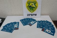 Tickets falsificados são apreendidos durante festa de aniversário de Lapa (PR) e três pessoas são presas 