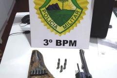 Duas armas de fogo são apreendidas pelos PM no Sudoeste do Estado 