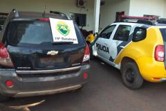 Um dia após roubo, PM recupera carro em Guaíra, no Oeste do estado