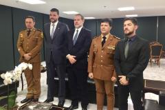 Presidente do STF recebe Chefe do Estado-Maior da PM do Paraná em Brasília 