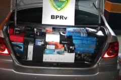 Materiais contrabandeados são apreendidos pelo BPRv em Rolândia (PR)