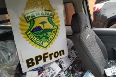 BPFron apreende veículo carregado com contrabando do Paraguai em Nova Santa Rosa (PR)