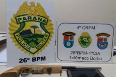 Após roubo, homem é preso pela PM na cidade de Telêmaco Borba, nos Campos Gerais

