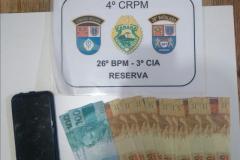 PM de Reserva (PR) apreende R$ 700 em notas falsas 