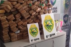 PM apreende quase 130 quilos de maconha na cidade de Cascavel (PR)