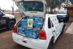 Veículo carregado com cigarros é apreendido pelo BPFron em Marechal Cândido Rondon, no Oeste do estado