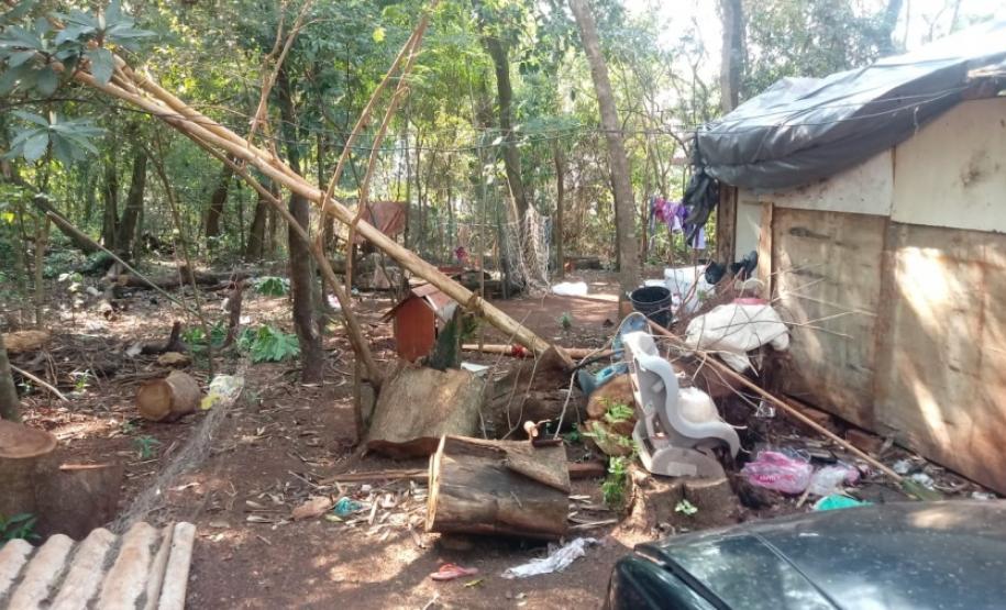 Operação em área de preservação ambiental permanente identifica mais de 150 moradias irregulares próximo ao Lago de Itaipu