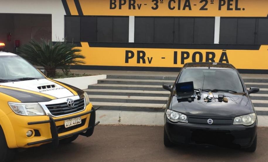 Aparelhos que dificultam rastreamento de veículos roubados são apreendidos pelo BPRv em Iporã (PR); dois são presos