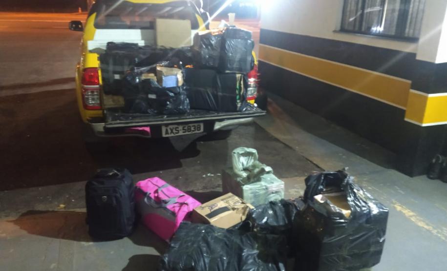 BPRv apreende diversos produtos contrabandeados em situações distintas, no Oeste e no Norte do estado