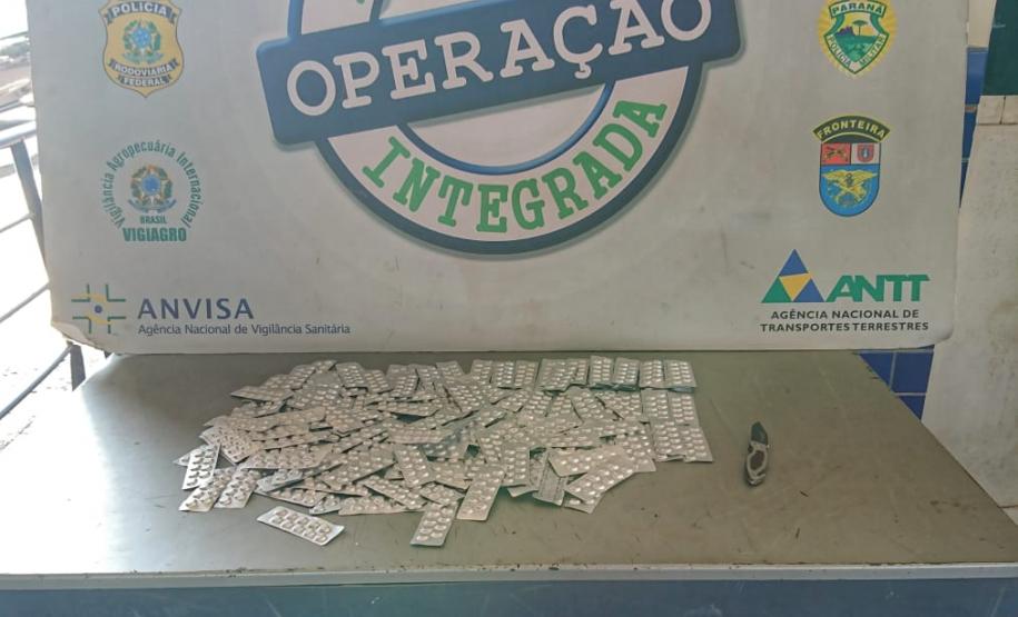 BPFron apreende 155 cartelas de medicamento contrabandeado durante a Operação Hórus Sul no Oeste do estado