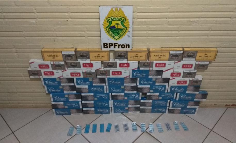 Apreensões de contrabando são feitas pelo BPFron após abordagens de rotina no Interior do Paraná