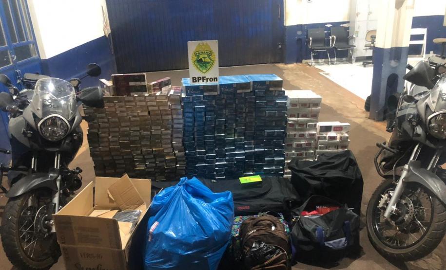 Apreensões de contrabando são feitas pelo BPFron após abordagens de rotina no Interior do Paraná