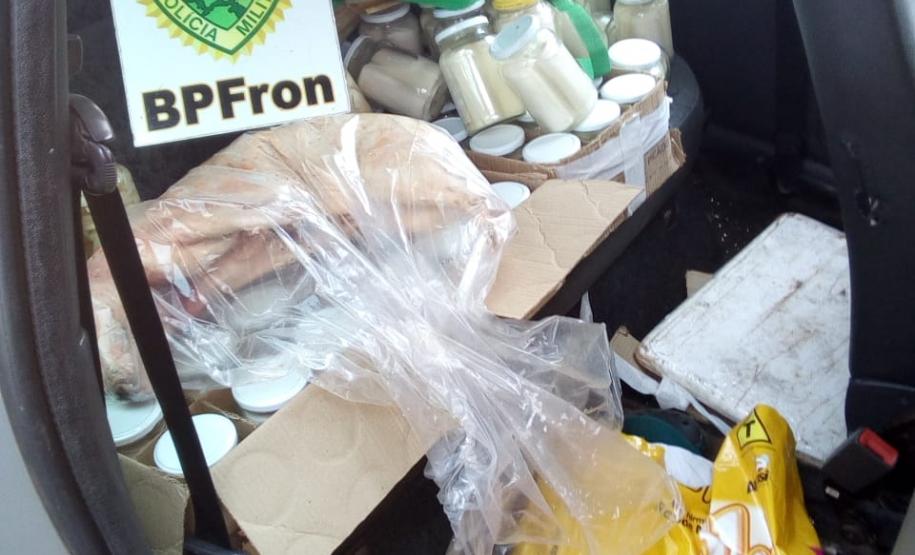 BPFron apreende frascos de palmito e animal silvestre abatido no Oeste do estado