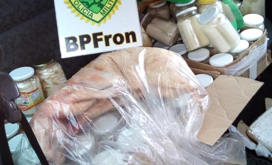 BPFron apreende frascos de palmito e animal silvestre abatido no Oeste do estado