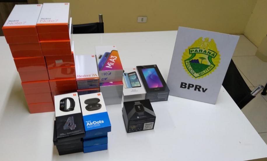 BPRv apreende eletrônicos contrabandeados do Paraguai em Rolândia (PR)