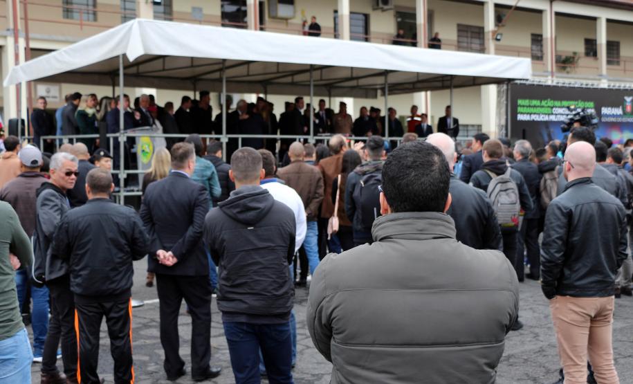 Governador autoriza concurso de 2,4 mil vagas para a Polícia Militar durante solenidade em Curitiba