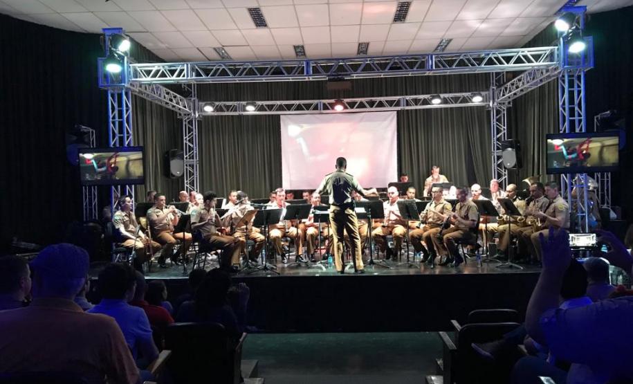 Banda de música da PM se apresenta no Noroeste do estado e encerra as comemorações dos 165 anos da PM do 7º BPM