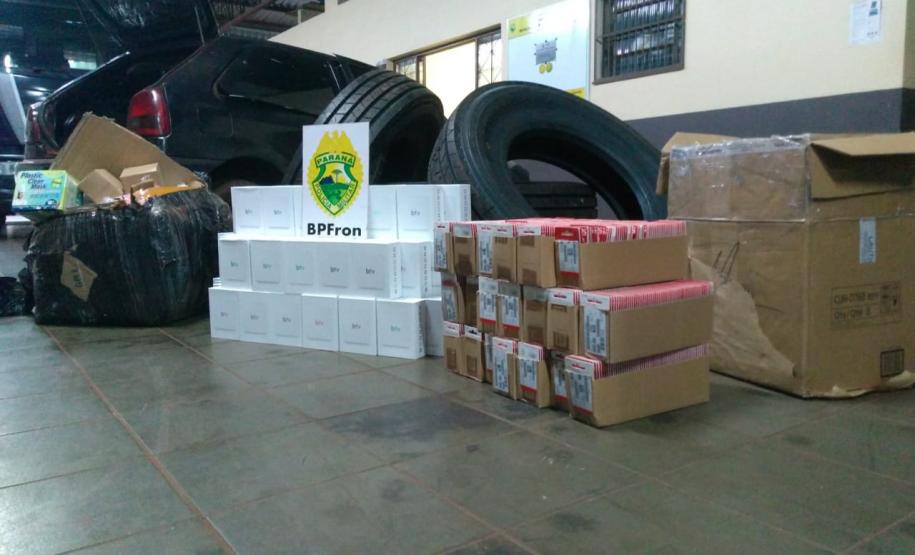 Batalhão de Fronteira apreende R$ 55 mil em contrabando durante abordagem em Guaíra (PR), no Oeste do estado