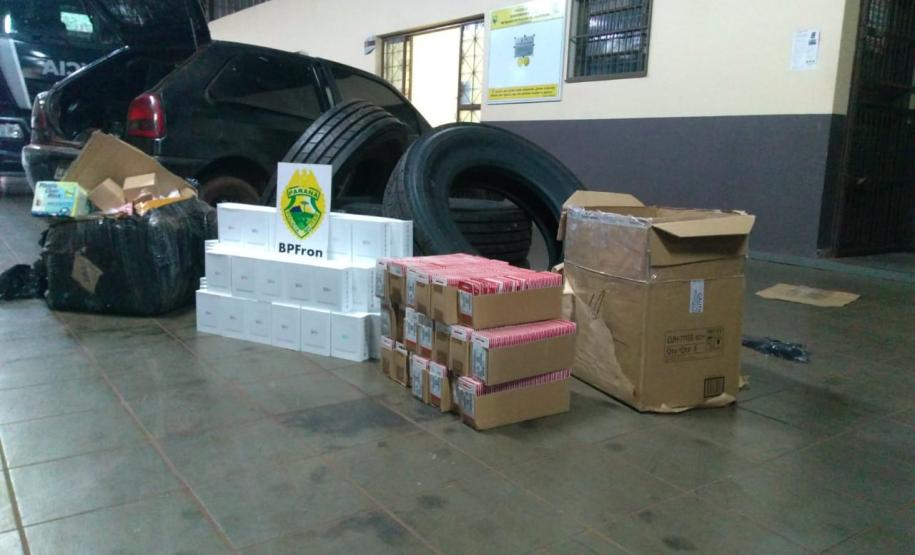 Batalhão de Fronteira apreende R$ 55 mil em contrabando durante abordagem em Guaíra (PR), no Oeste do estado