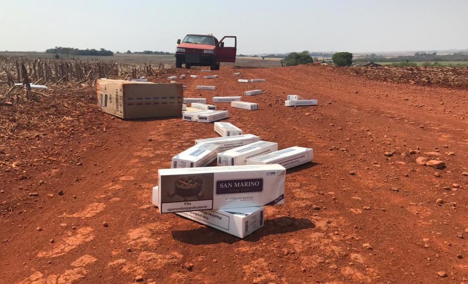 Em situações distintas, BPFron apreende 33 mil pacotes de cigarros e causa prejuízo de R$ 1,5 milhões aos contrabandistas no Oeste do estado