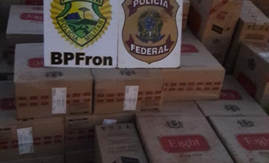 Em situações distintas, BPFron apreende 33 mil pacotes de cigarros e causa prejuízo de R$ 1,5 milhões aos contrabandistas no Oeste do estado