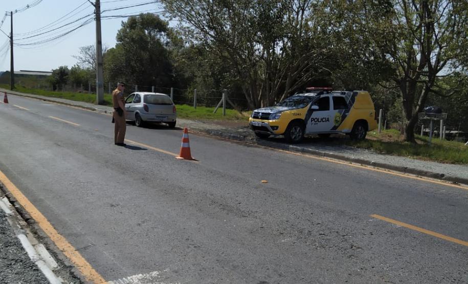 PM apreende arma de fogo e munições durante a XXIII Operação União em Araucária, na RMC