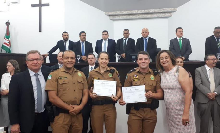 Policiais militares são homenageados na Câmara Municipal de Toledo (PR)
