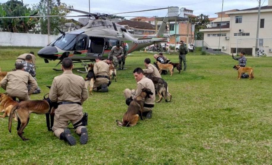 Policiais militares cinotécnicos do Paraná concluem o 1º Curso de Busca e Captura com Cães em Santa Catarina