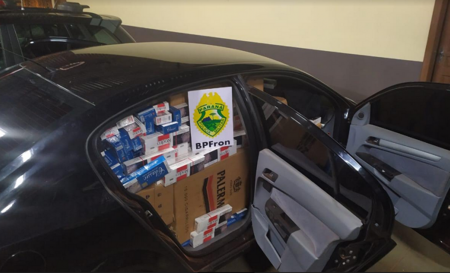 1,5 mil pacotes de cigarros são apreendidos após ação rápida do BPFron em Guaíra (PR)