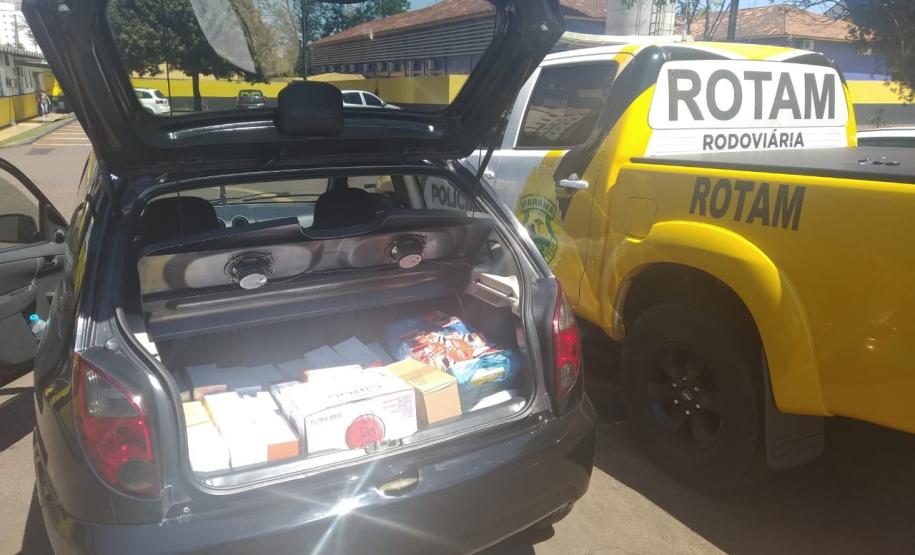 BPRv apreende uma arma de fogo e diversos produtos contrabandeados no Oeste do estado