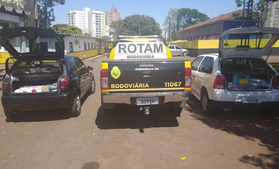 BPRv apreende uma arma de fogo e diversos produtos contrabandeados no Oeste do estado