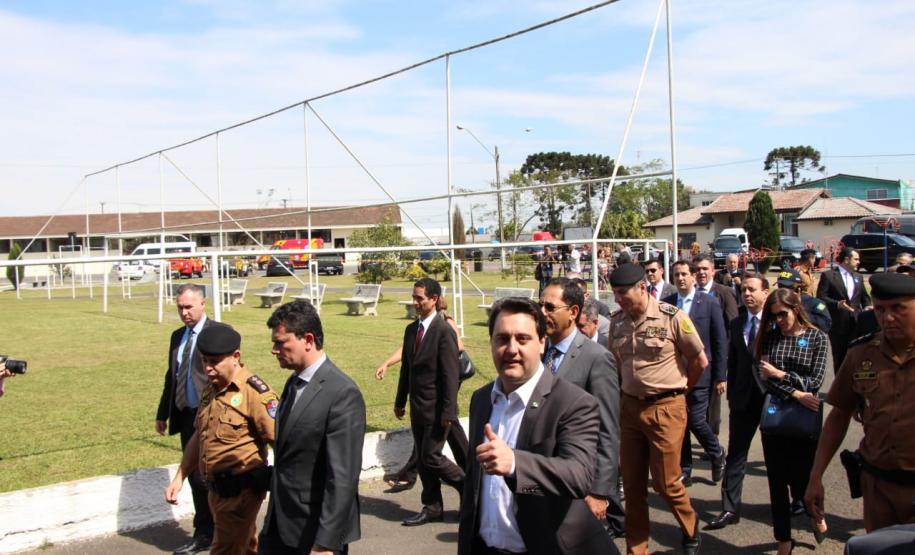 Agenda do ministro Sérgio Moro é acompanhada pelo Comando-Geral da PM, em São José dos Pinhais