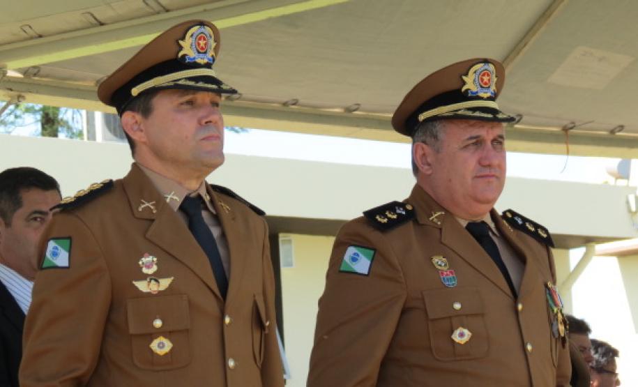 Evento alusivo ao 42º aniversário do 10º BPM reúne ex-comandantes da unidade em sua sede, em Apucarana (PR)