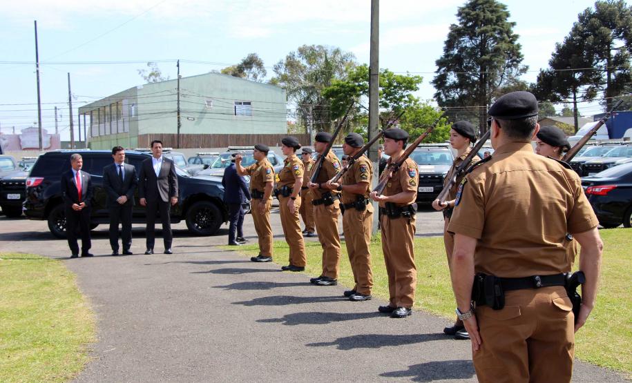 Agenda do ministro Sérgio Moro é acompanhada pelo Comando-Geral da PM, em São José dos Pinhais