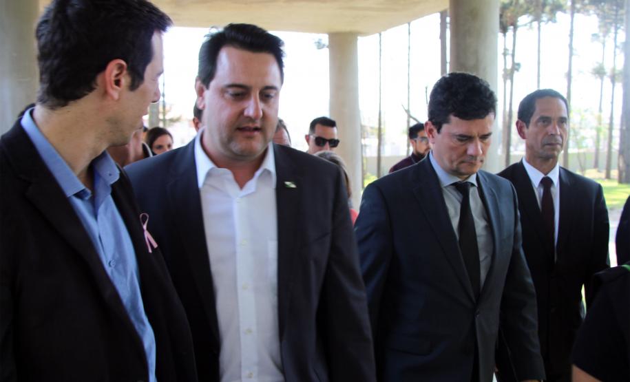 Agenda do ministro Sérgio Moro é acompanhada pelo Comando-Geral da PM, em São José dos Pinhais
