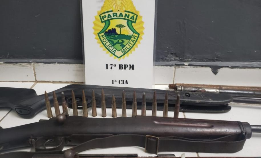 Denúncia leva PM a encontrar arsenal enterrado no bairro Borda do Campo, em São José dos Pinhais (RMC)