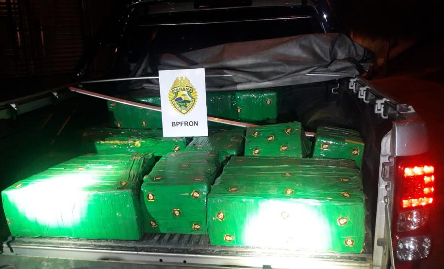 Caminhonete com quase 280 quilos de maconha é apreendida pelo BPFron no Oeste do estado