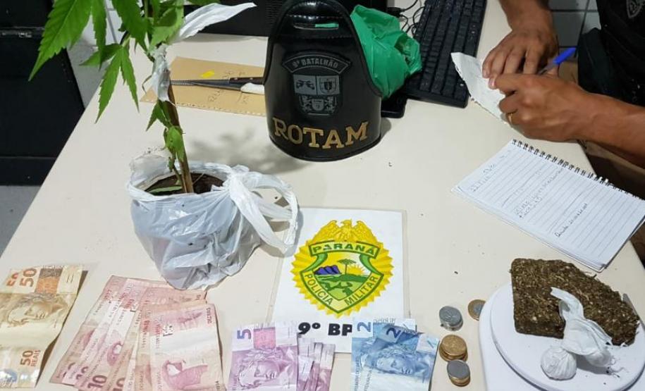 No litoral, PM apreende drogas e encaminha envolvidos com tráfico de drogas