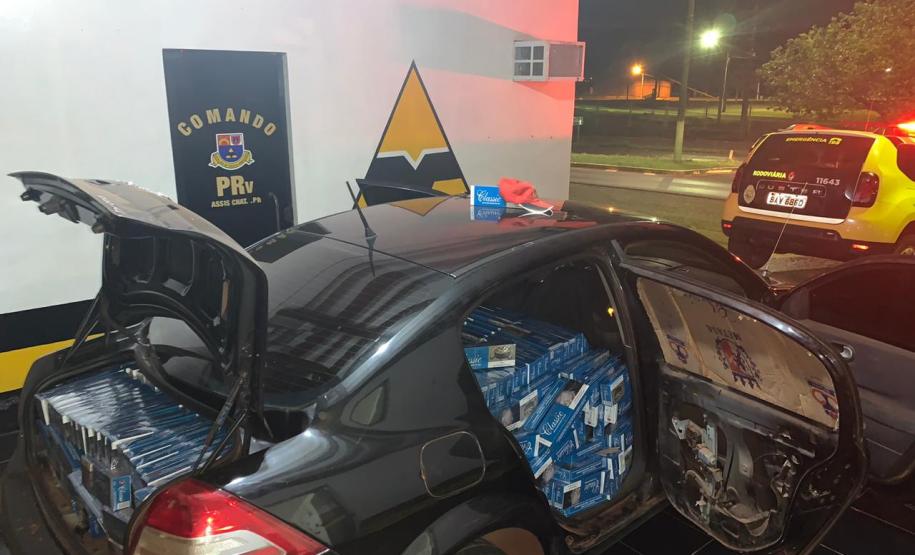 Policiaisrodoviários apreendem 10 mil maços de cigarros contrabandeados no Oeste doestado