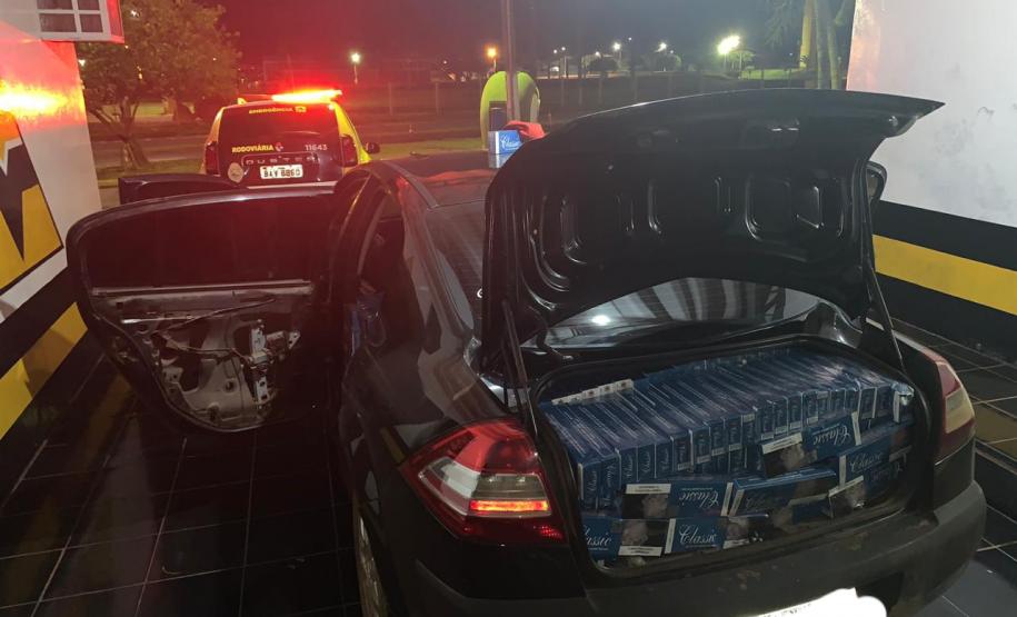 Policiaisrodoviários apreendem 10 mil maços de cigarros contrabandeados no Oeste doestado